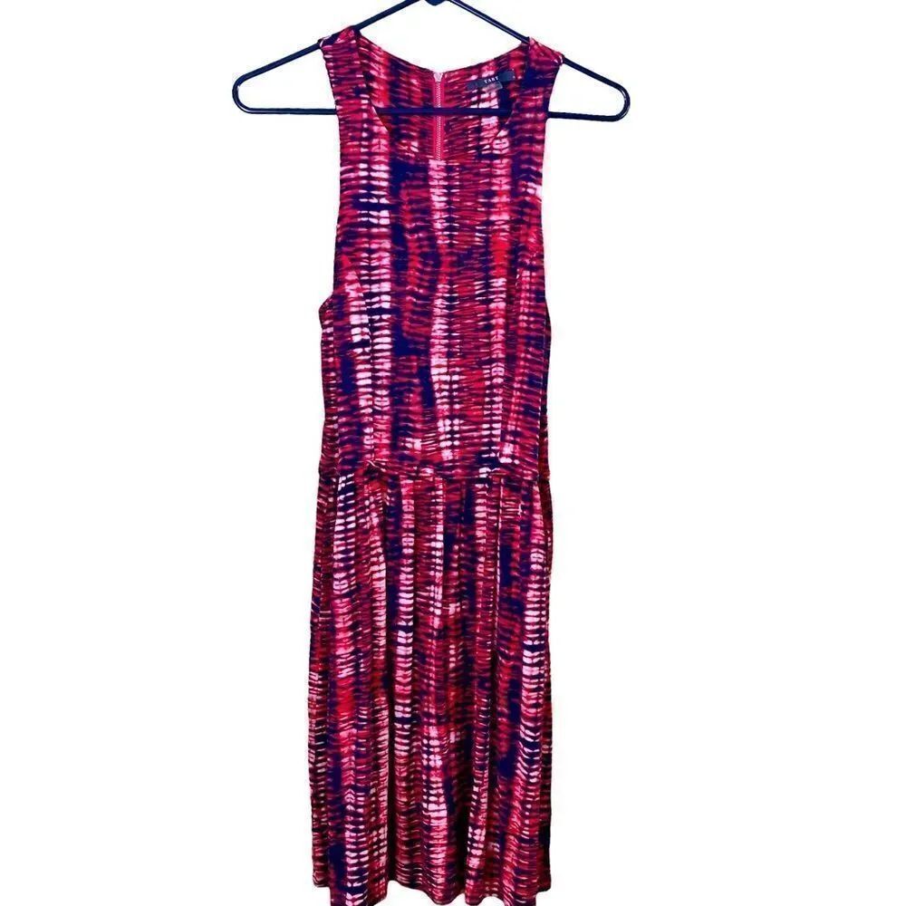 Tart Tie Dye Red White Blue Mini Dress Size Medium